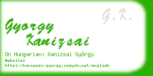 gyorgy kanizsai business card